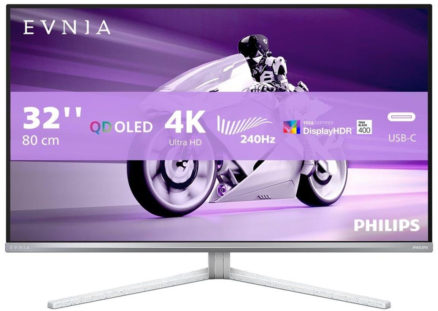 Philips Evnia 8000 32" QD-OLED 4K Hvítur