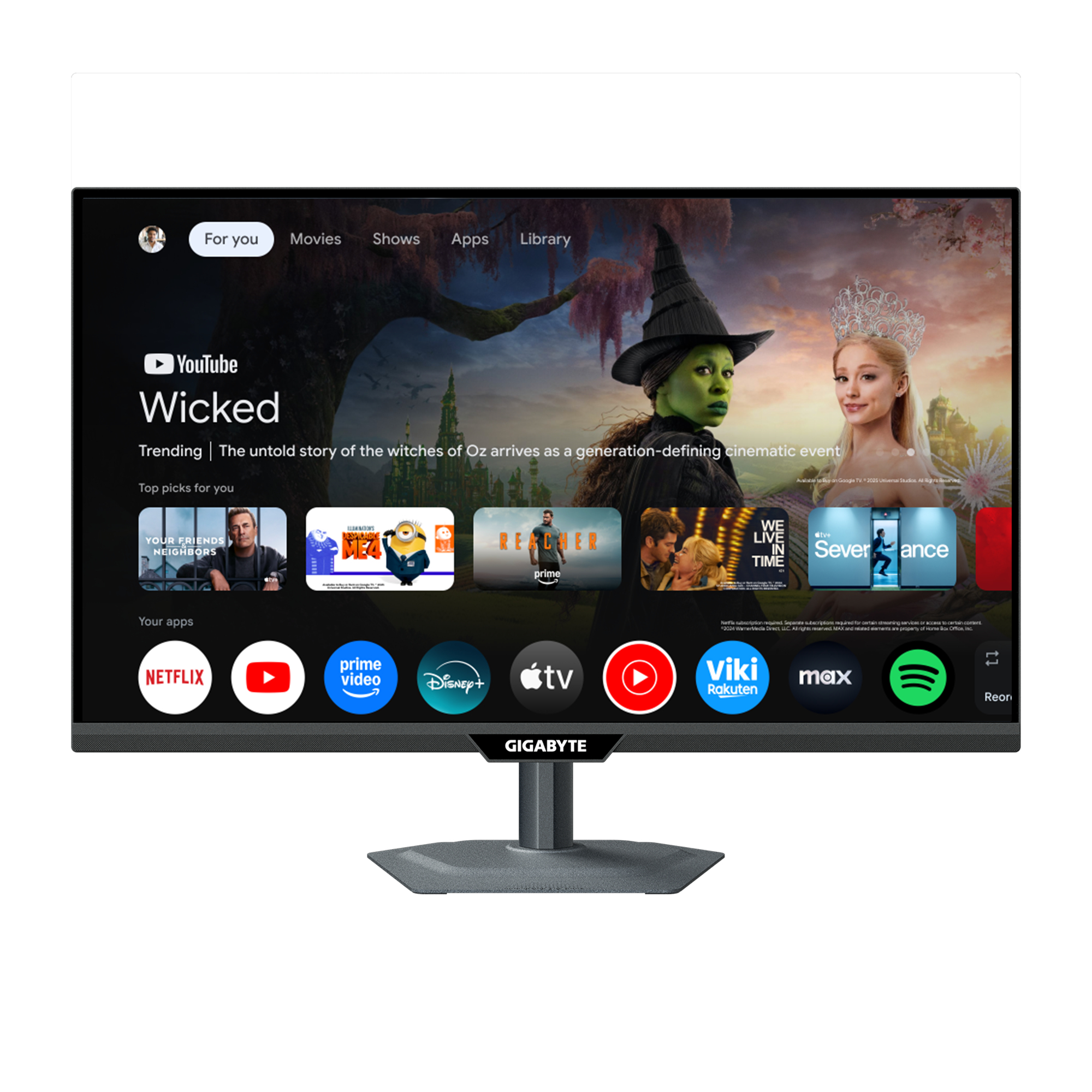 Gigabyte M27QS 27" IPS QHD 180Hz Google TV svartur