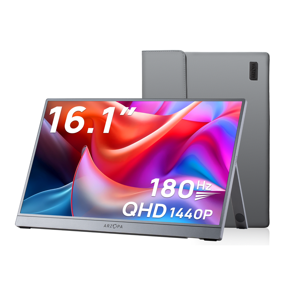 Arzopa USB-C umslag 16" IPS QHD 180Hz grár