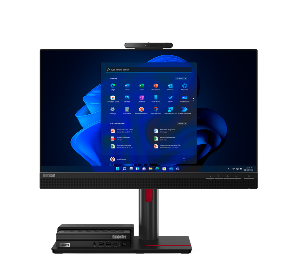 Lenovo ThinkVision Tiny-in-One Flex 24v 24" IPS FHD svartur